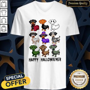 Dachshund Dog Happy Halloween V-neck