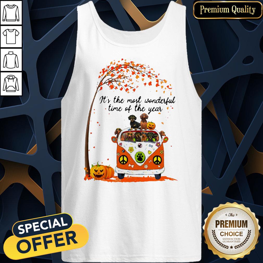 Dachshund It's The Most Wonderful Time Of The Year Halloween Tank Top