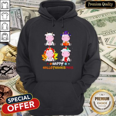 Dairy Cows Chibi Happy Hallothanksmas Halloween Hoodie