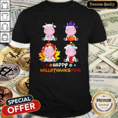 Dairy Cows Chibi Happy Hallothanksmas Halloween Shirt