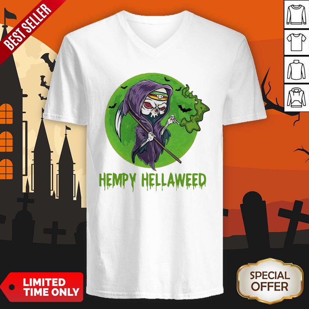 Death Weed Hempy Hellaweed V-neck
