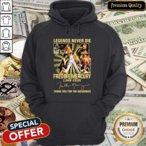 Freddie Mercury 74th Anniversary 1946-2020 Thank You For The Memories Signature Hoodie