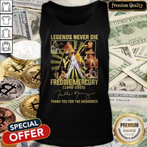 Freddie Mercury 74th Anniversary 1946-2020 Thank You For The Memories Signature Tank Top