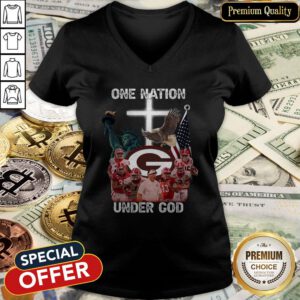 Georgia Bulldogs One Nation Under God V-neck