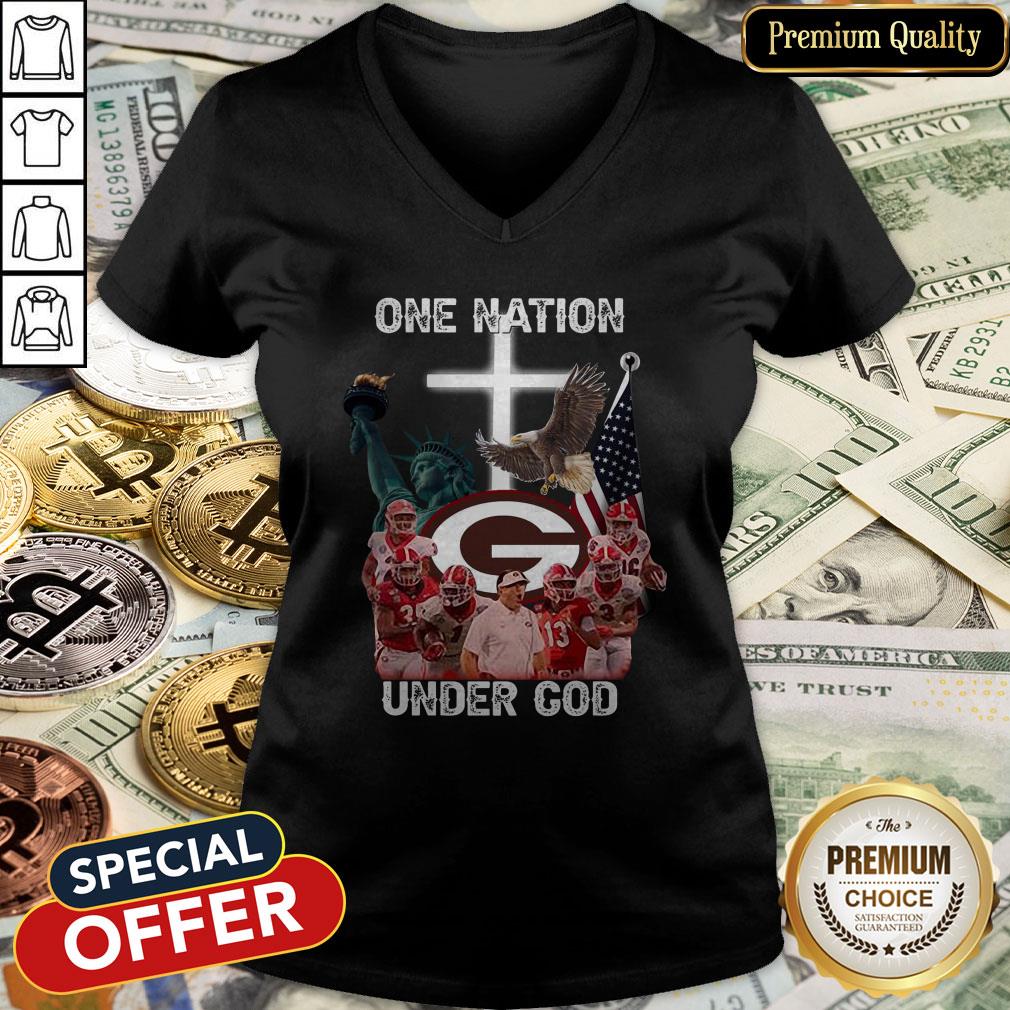 Georgia Bulldogs One Nation Under God V-neck
