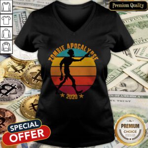 Halloween 2020 Zombie Apocalypse Quarantine V-neck