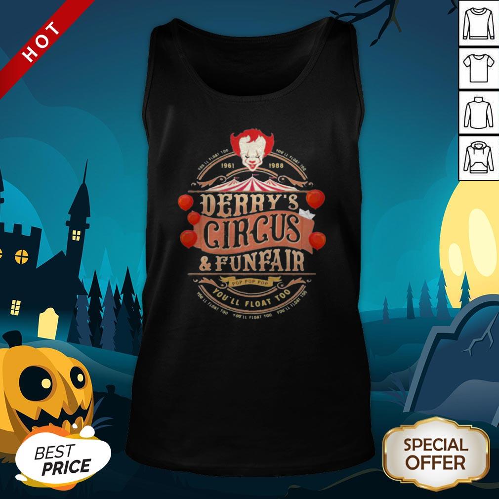 Halloween Pennywise You’ll Float 100 Derry’s Circus And Funfair Tank Top