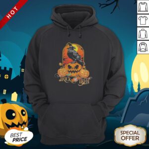Halloween Raven Witch Trick Or Treat Pumpkins Hoodie