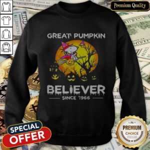 Halloween Snoopy Great Pumpkin Believer Since 1966 SweatShirt