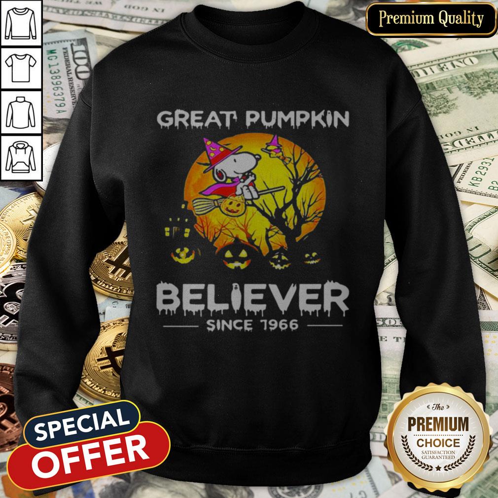Halloween Snoopy Great Pumpkin Believer Since 1966 SweatShirt