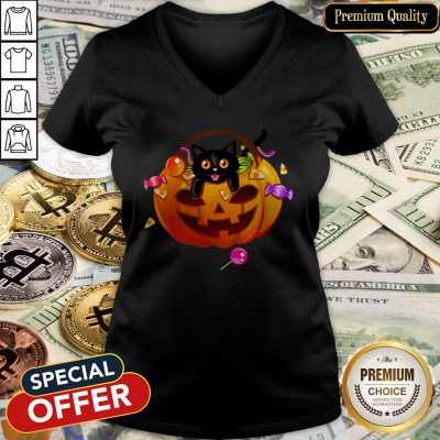 Halloween Trick Or Treat Black Cat Tank Top