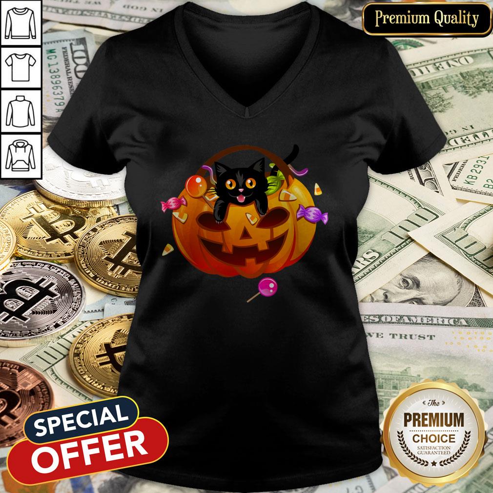 Halloween Trick Or Treat Black Cat Tank Top