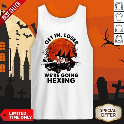 Halloween Witches Get In Loser We’re Going Hexing Sunset Tank Top