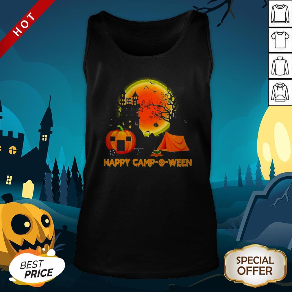 Happy Camp-O-Ween Halloween Pumpkin Moon Tank Top
