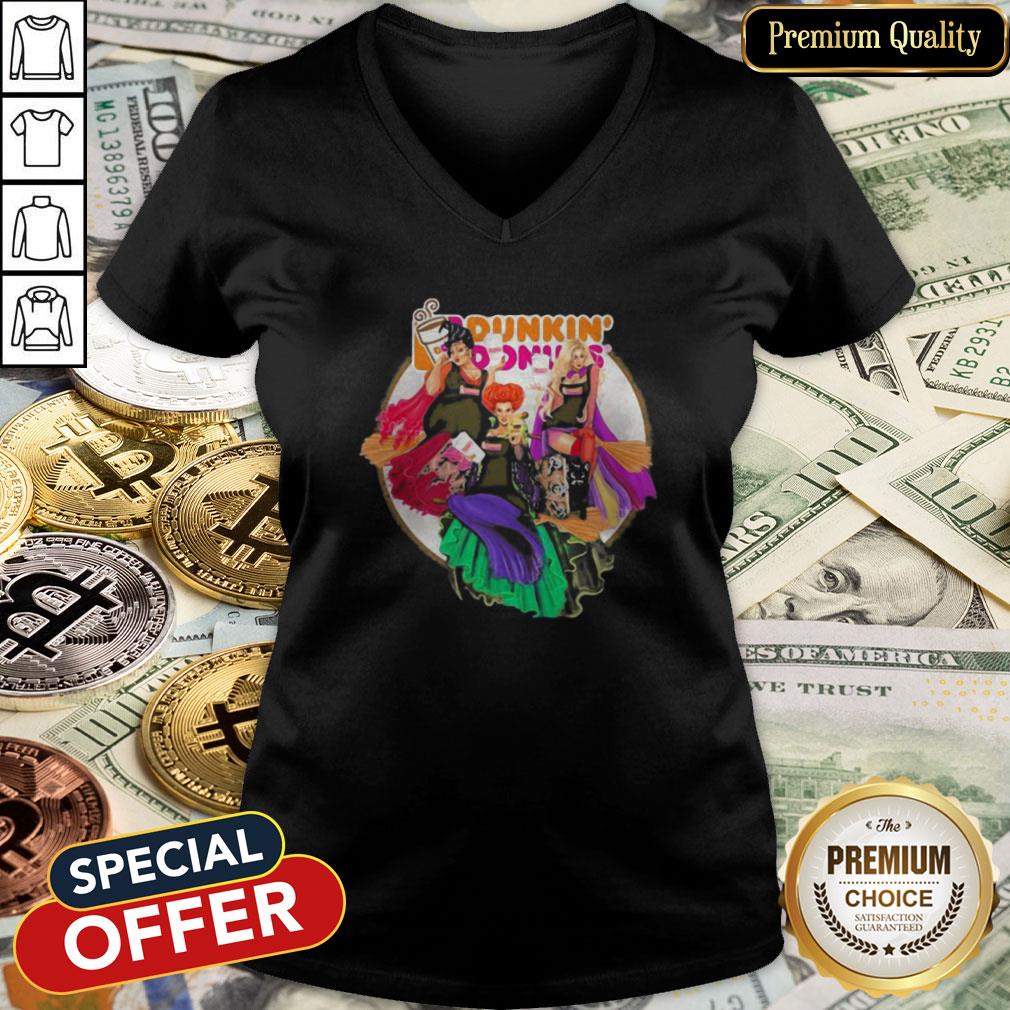 Happy Halloween Hocus Pocus Dunkin Donuts V-neck