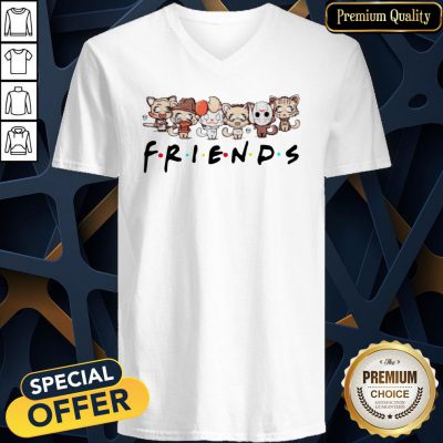 Horror Characters Cat Friends V-neck