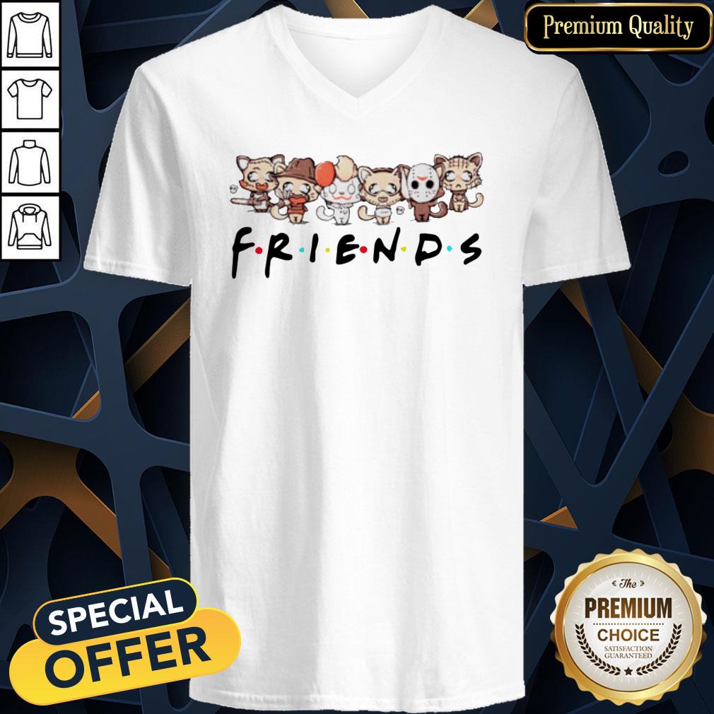 Horror Characters Cat Friends V-neck