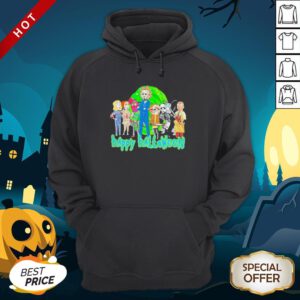 Horror Characters Rick And Morty Happy Halloween Hoodie