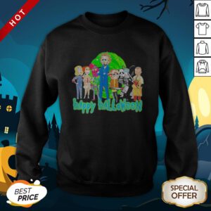 Horror Characters Rick And Morty Happy Halloween SweatShirt