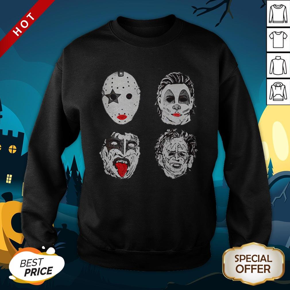 Horror Movie Character Faces Halloween SweatShirt
