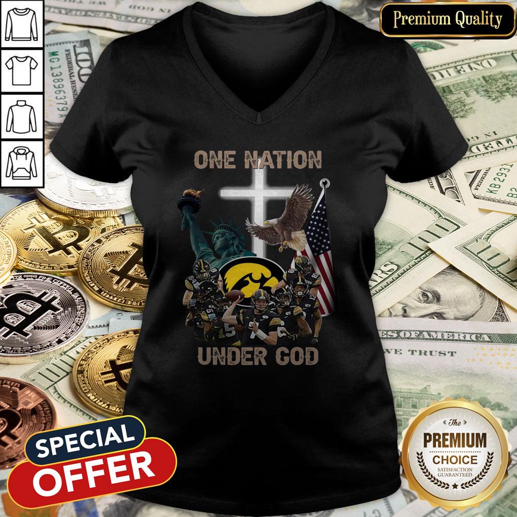 Iowa Hawkeyes One Nation Under God V-neck
