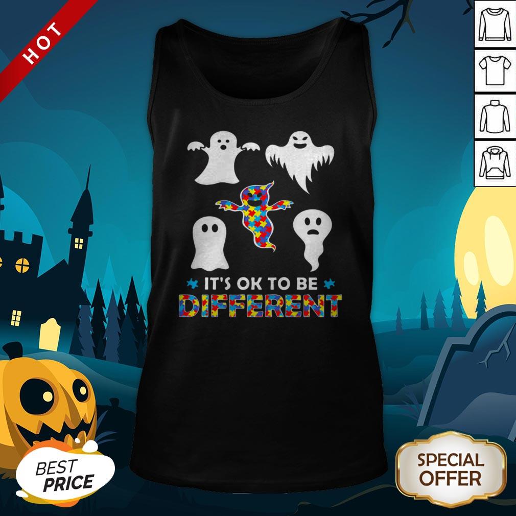 Its OK To Be Different Ghost Halloween Tank Top