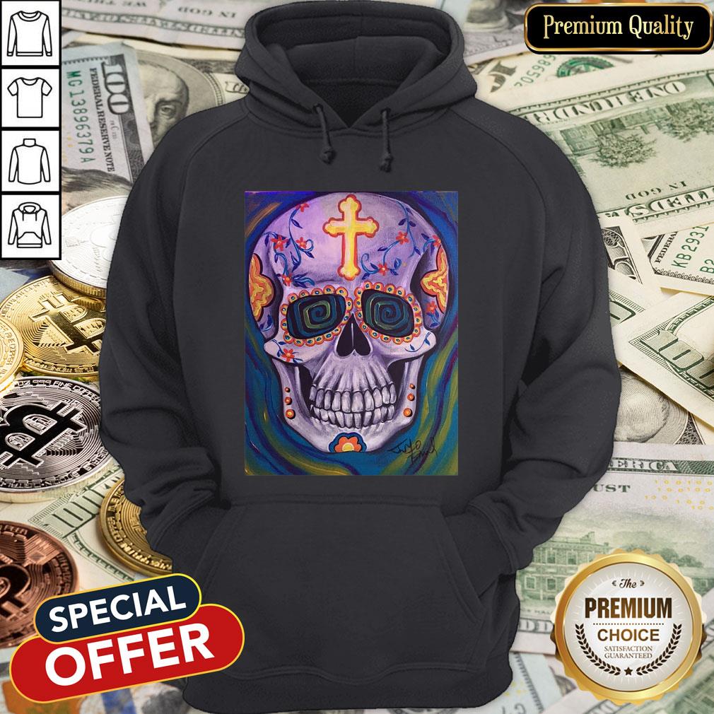 Jimmyo'S Sugar Skull Dia De Muertos Day Of Dead Hoodie