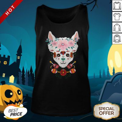 LLama Dia De Los Muertos Day Of The Dead Alpaca Calavera Tank Top