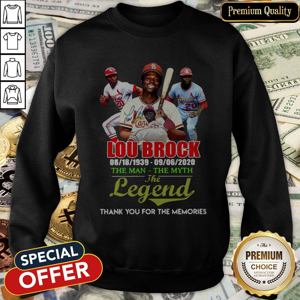Lou Brock 1939 2020 The Man The Myth The Legend Thank You For The Memories SweatShirt