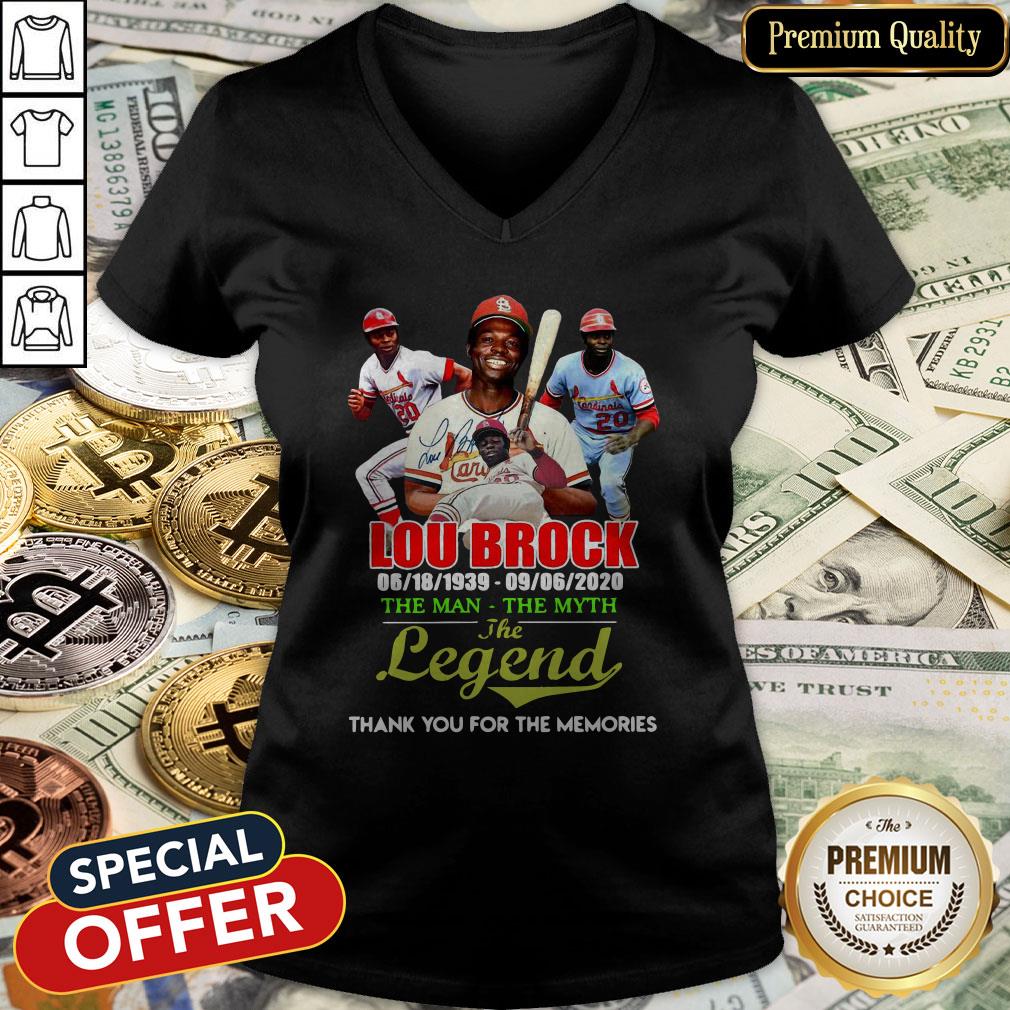 Lou Brock 1939 2020 The Man The Myth The Legend Thank You For The Memories V-neck