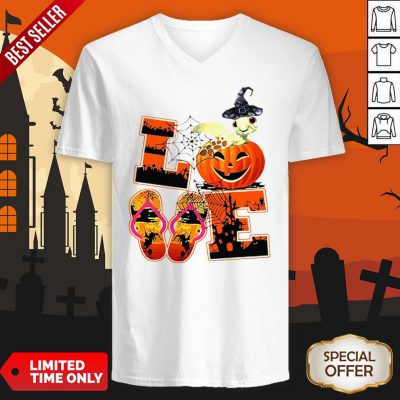 Love Halloween Shorkie Witch Turtle V-neck