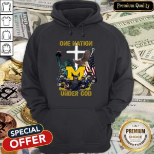 Michigan Wolverines One Nation Under God Hoodie