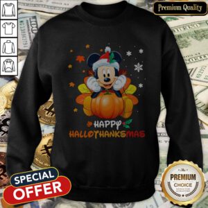 Mickey Mouse Happy Hallothanksmas SweatShirt