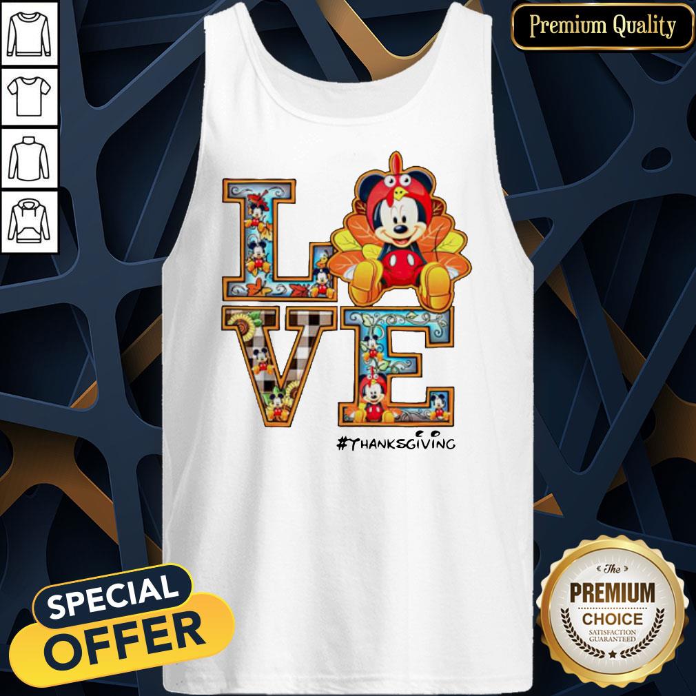 Mickey Mouse Love Thanksgiving Tank Top