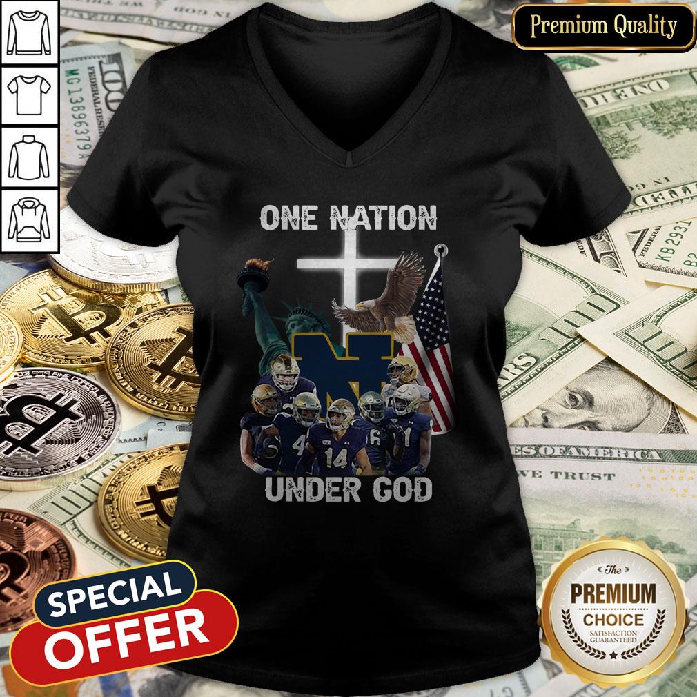 Notre Dame Fighting Irish One Nation Under God V-neck