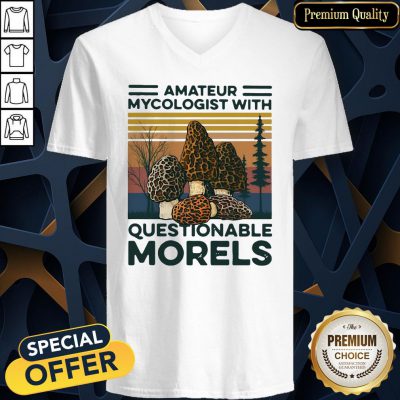 Official Amateur Mycologist With Questionable Morels Vintage V-neck