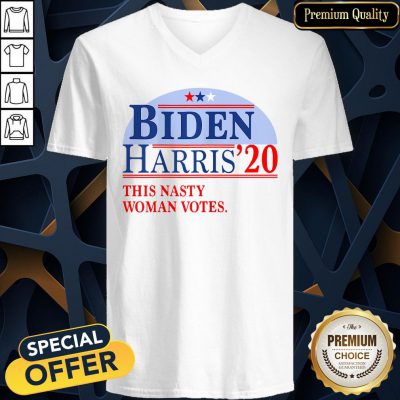 Official Biden Harris 2020 This Nasty Woman Votes V-neck