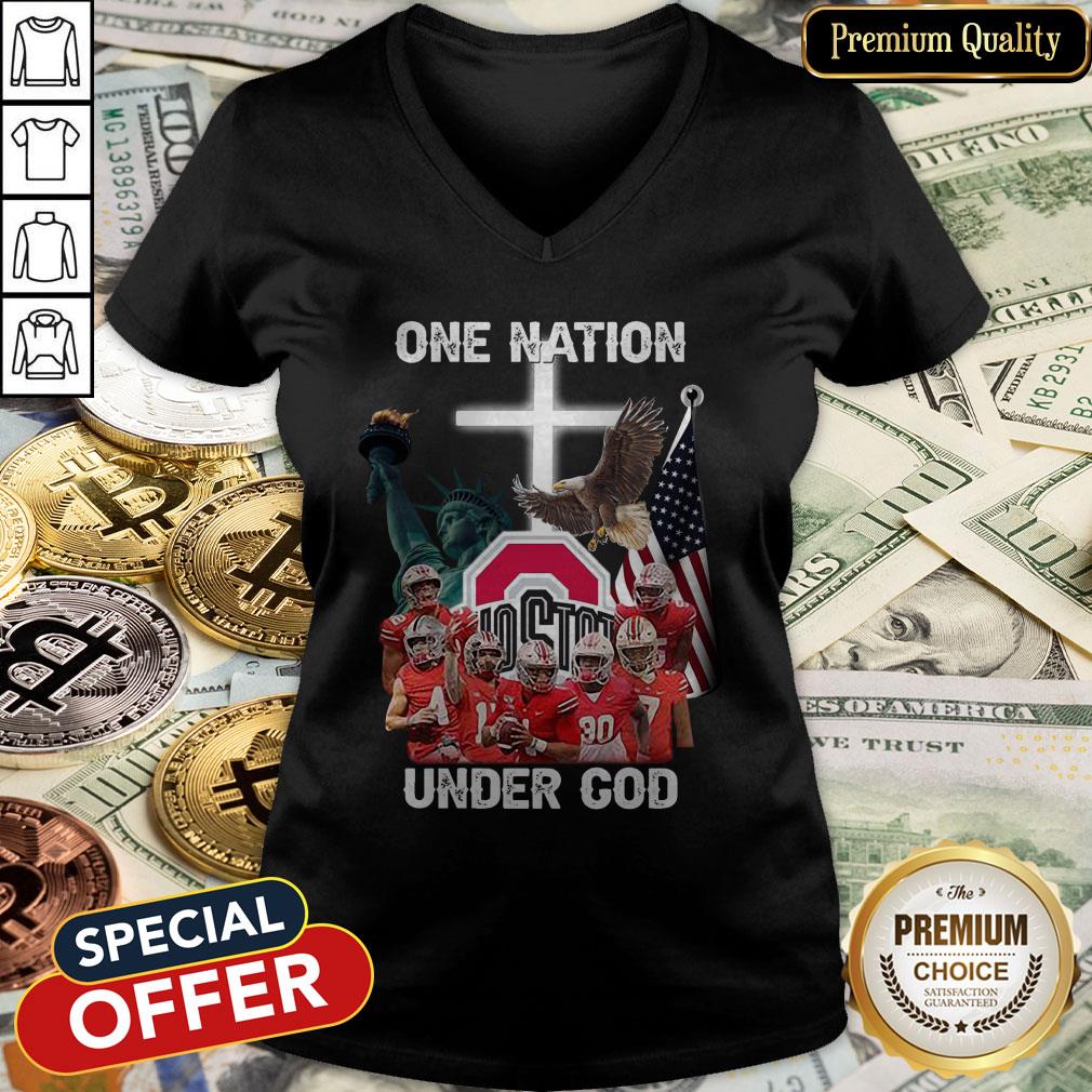 Ohio State Buckeyes One Nation Under God V-neck