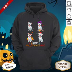 Pitbull Happy Hallothanksmas Hoodie