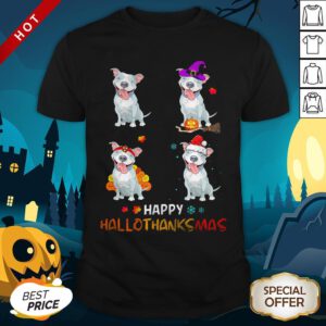 Pitbull Happy Hallothanksmas Shirt