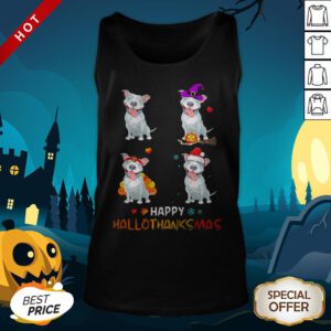 Pitbull Happy Hallothanksmas Tank Top