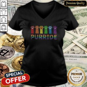 Premium Paws Cat Purride LGBT V-neck