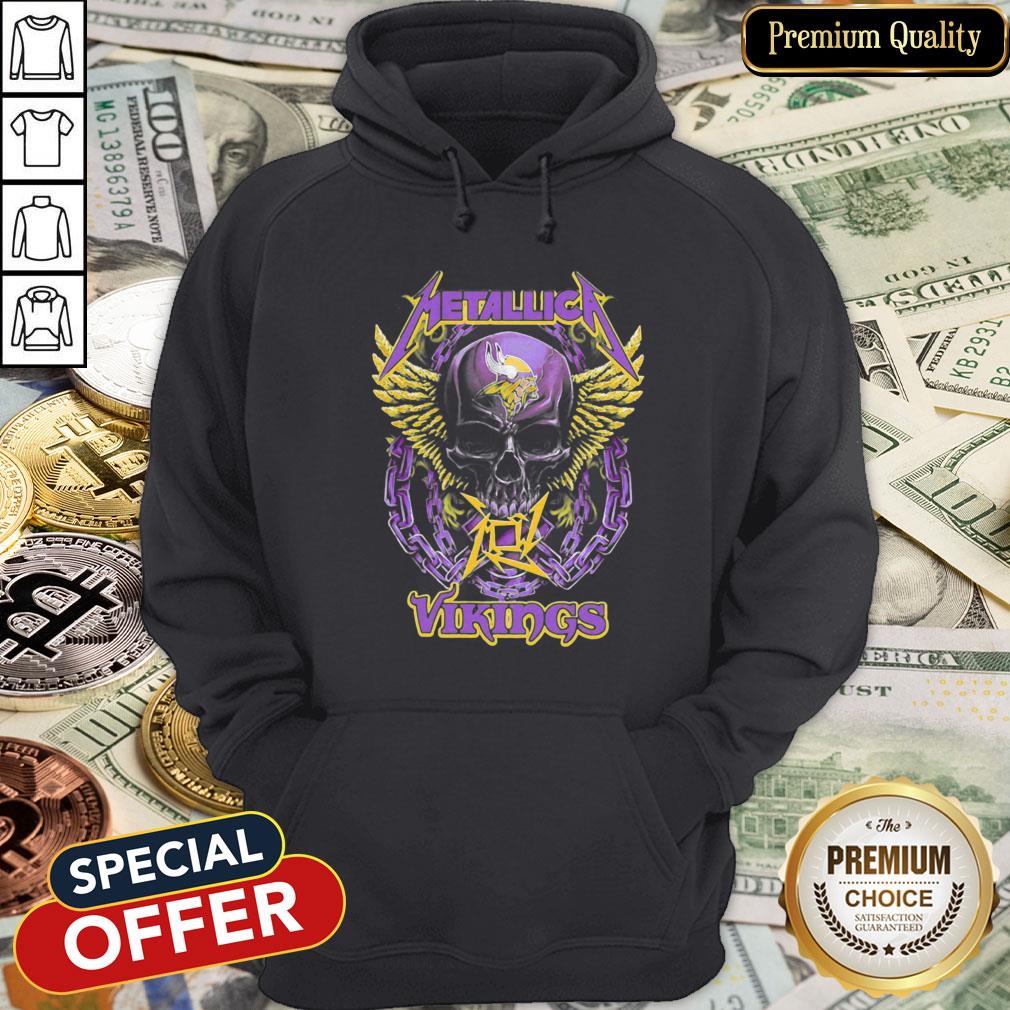 Skull Metallic Vikings Halloween Hoodie