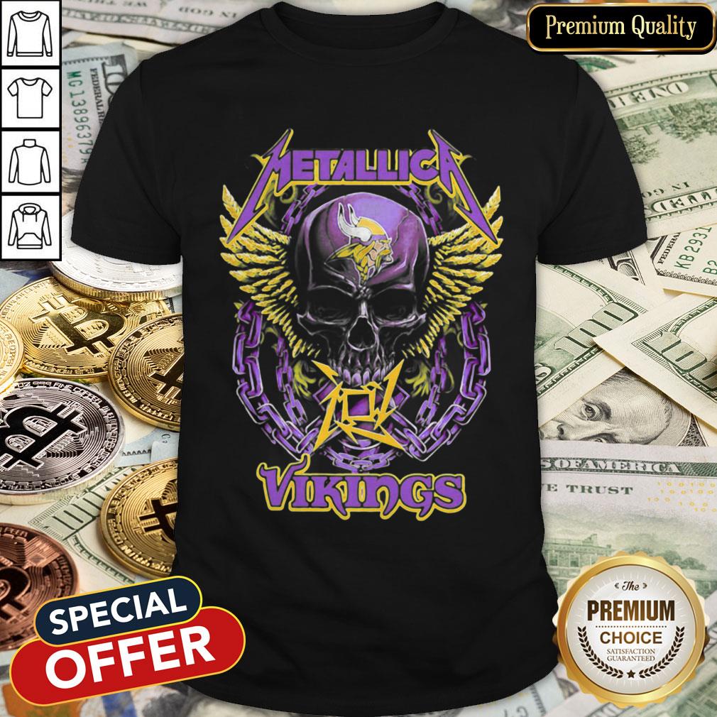 Skull Metallic Vikings Halloween Shirt