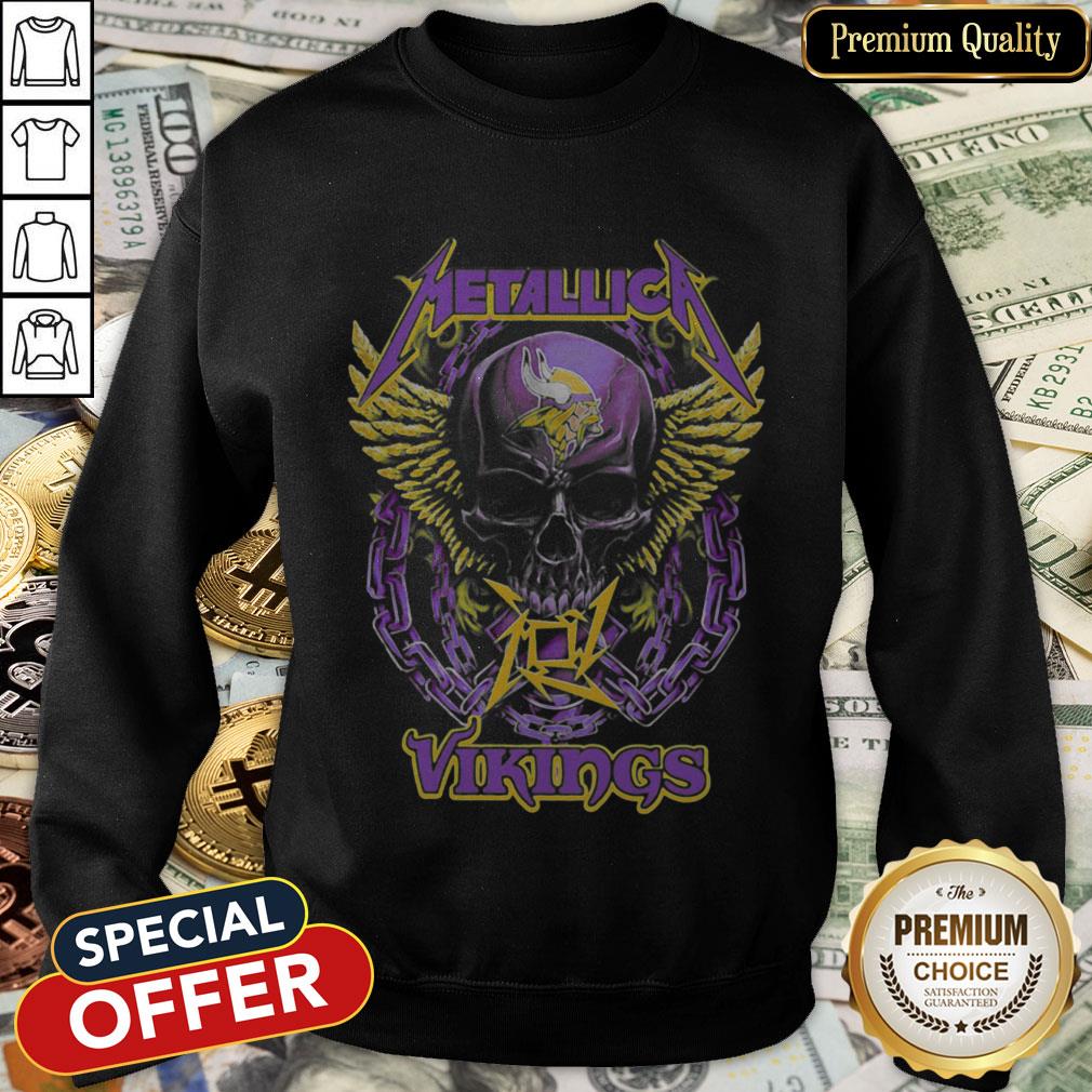 Skull Metallic Vikings Halloween SweatShirt