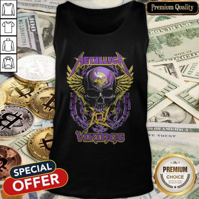 Skull Metallic Vikings Halloween Tank Top