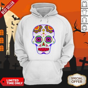 Sugar Skull Color Dia De Muertos Day Of The Dead Hoodie