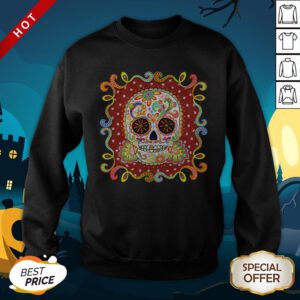 Sugar Skull Colorful Day Of The Dead Dia De Muertos SweatShirt