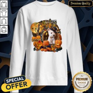 Terrier Puppy Witch Pumpkin Witch Halloween SweatShirt
