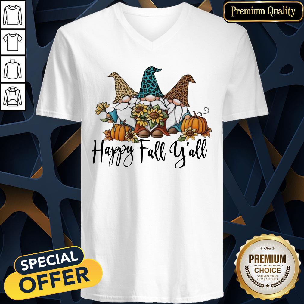 Three Gnomes Happy Fall Y’all V-neck